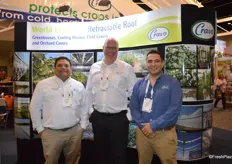 Carlos Ruiz, Richard Vollebregt and Jesus Lopez with Cravo Equipment supply retractable roofing systems around the globe.